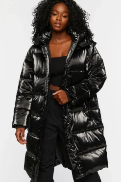 Longline Hooded Puffer Jacket