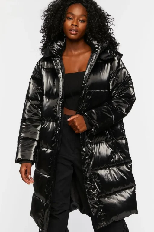 Longline Hooded Puffer Jacket