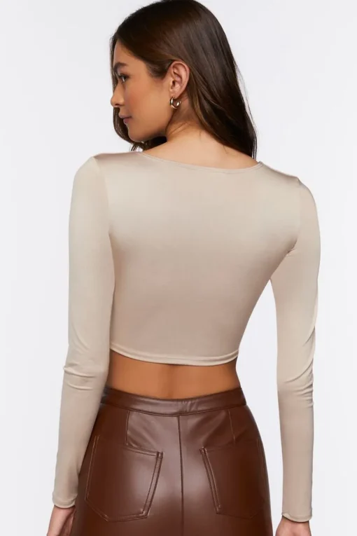 Long-Sleeve Crop Top