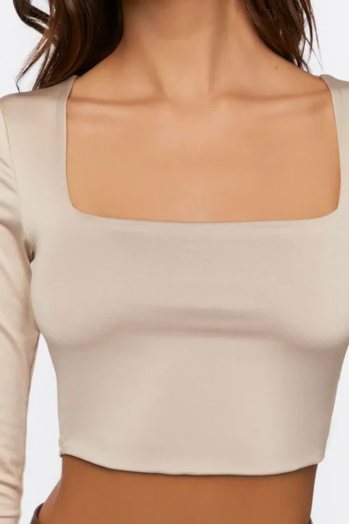 Long-Sleeve Crop Top