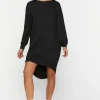 Long-Sleeve High-Low T-Shirt Dress