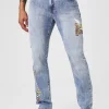 Lost In Heaven Graphic Slim Jeans