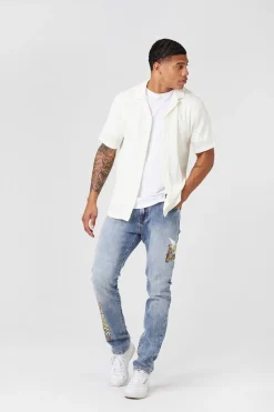 Lost In Heaven Graphic Slim Jeans