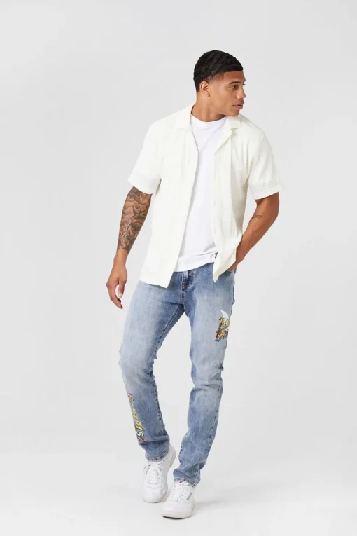 Lost In Heaven Graphic Slim Jeans