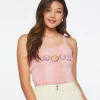 Love Graphic Cropped Tank Top