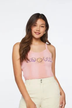 Love Graphic Cropped Tank Top