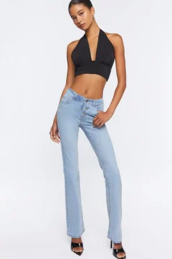 Low-Rise Bootcut Jeans