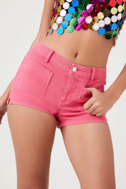 Low-Rise Denim Shorts