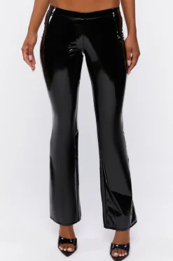 Low-Rise Faux Leather Leggings