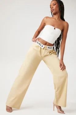 Mad Girls Graphic Wide-Leg Pants