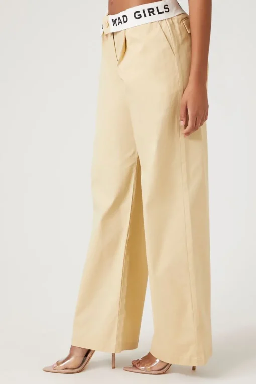 Mad Girls Graphic Wide-Leg Pants