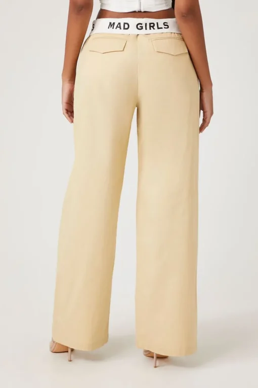 Mad Girls Graphic Wide-Leg Pants