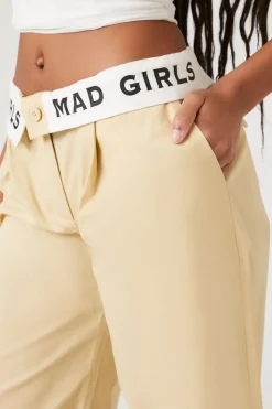 Mad Girls Graphic Wide-Leg Pants