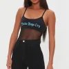 Make Boys Cry Graphic Mesh Bodysuit