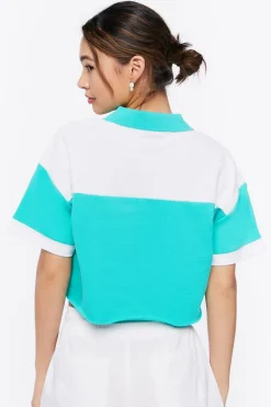 Malibu Graphic Cropped Polo Shirt