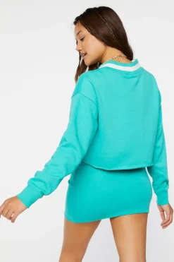 Malibu Graphic Raw-Cut Pullover