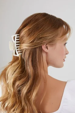 Marble Cutout Claw Hair Clip