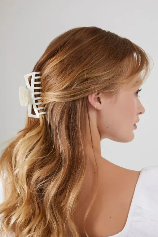 Marble Cutout Claw Hair Clip