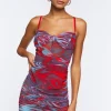 Marble Print Bustier Mini Dress