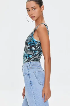 Marble Print Tank Bodysuit