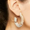Marbled Wide-Band Hoop Earrings