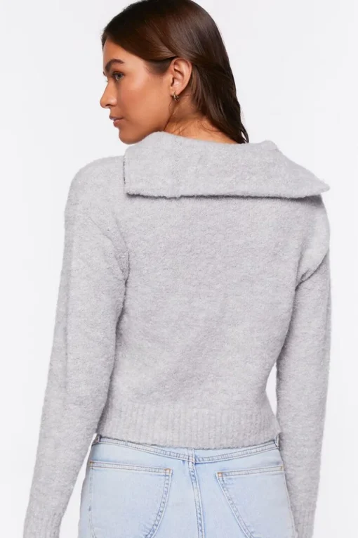 Marled Half-Zip Sweater