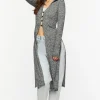 Marled Longline Cardigan Sweater