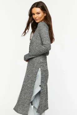 Marled Longline Cardigan Sweater