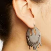 Melting Happy Face Hoop Earrings