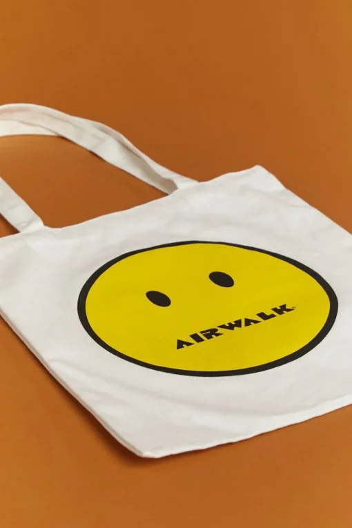 Men Airwalk Happy Face Tote Bag