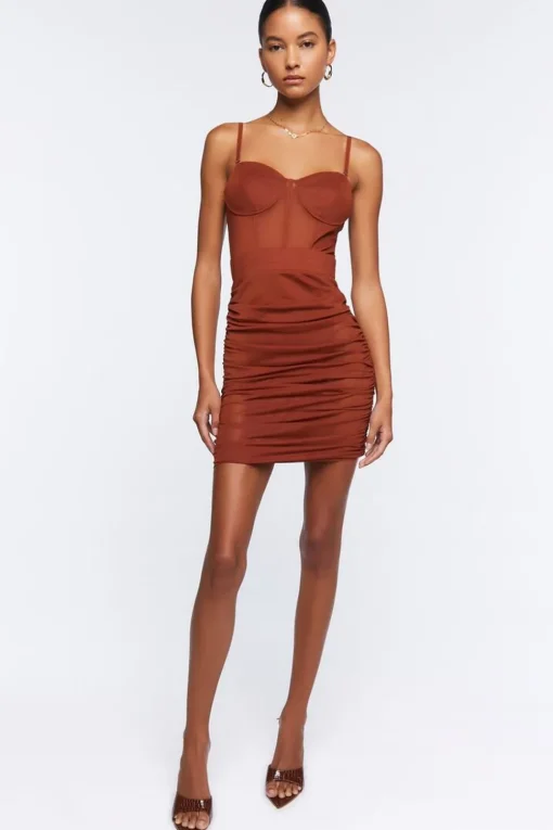 Mesh Bustier Mini Dress