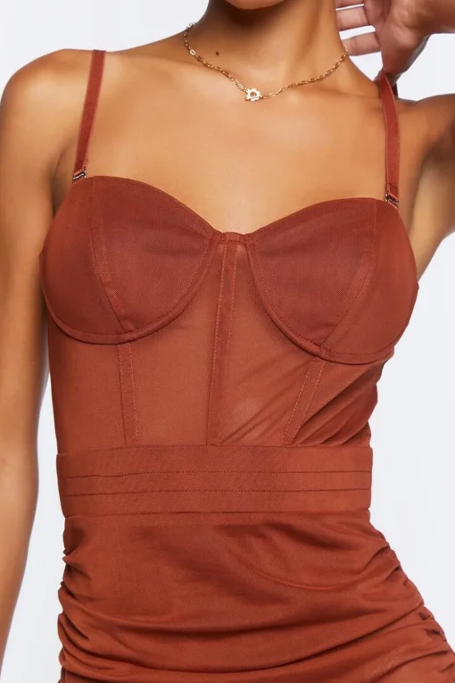 Mesh Bustier Mini Dress