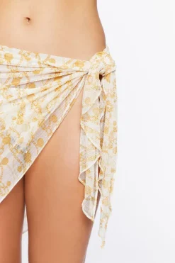 Mesh Coin & Chain Print Sarong