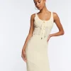 Mesh Corset Midi Dress