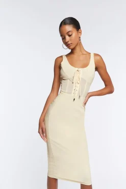 Mesh Corset Midi Dress