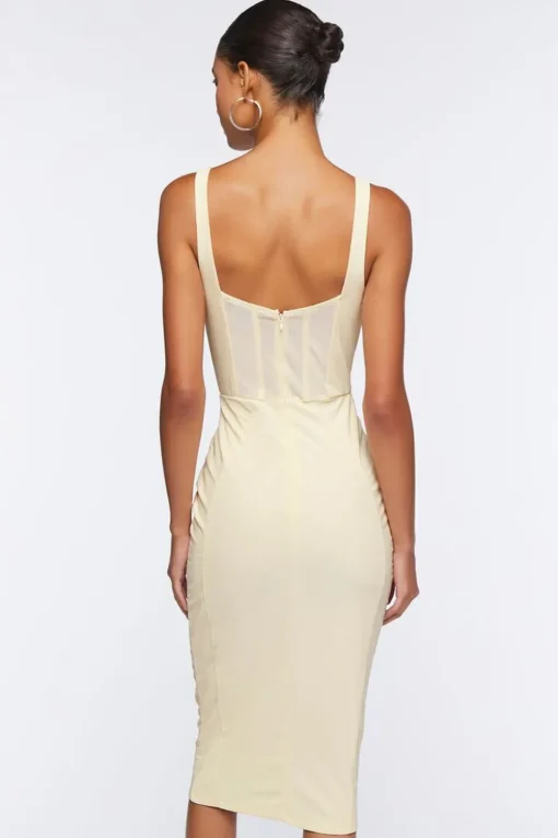 Mesh Corset Midi Dress