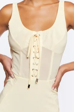 Mesh Corset Midi Dress