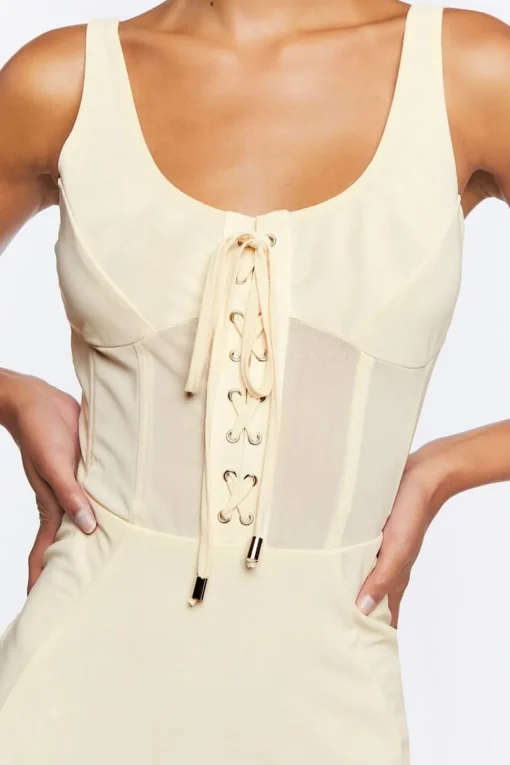 Mesh Corset Midi Dress