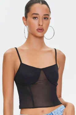 Mesh Cropped Cami