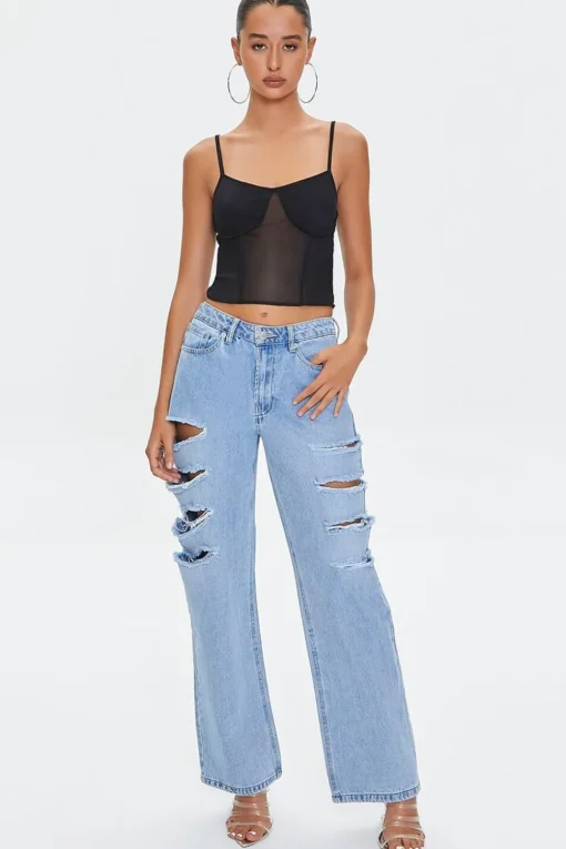 Mesh Cropped Cami