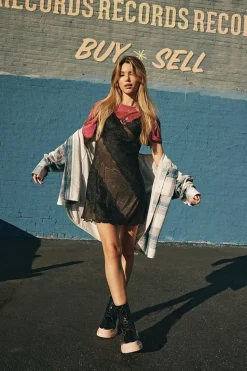 Mesh Slip Mini Dress