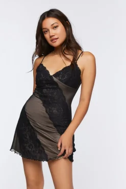 Mesh Slip Mini Dress