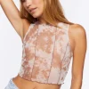 Mesh Tie-Dye Crop Top