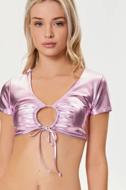 Metallic Bikini Top