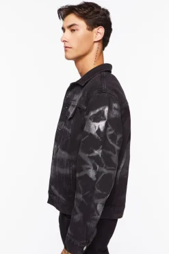 Metallic Denim Trucker Jacket