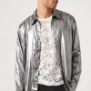Metallic Long-Sleeve Shirt