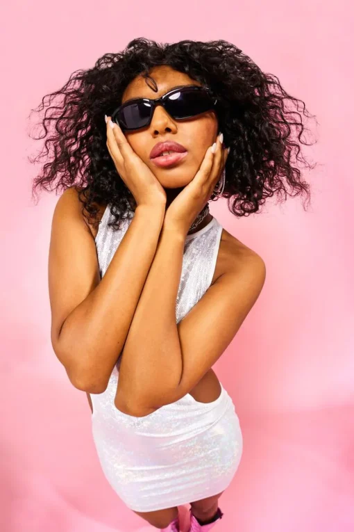 Metallic Shield Sunglasses