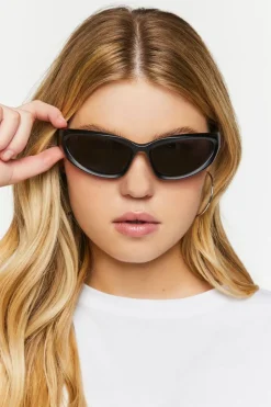 Metallic Shield Sunglasses