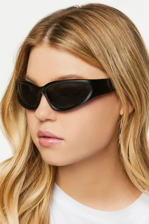 Metallic Shield Sunglasses