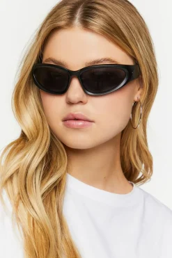 Metallic Shield Sunglasses